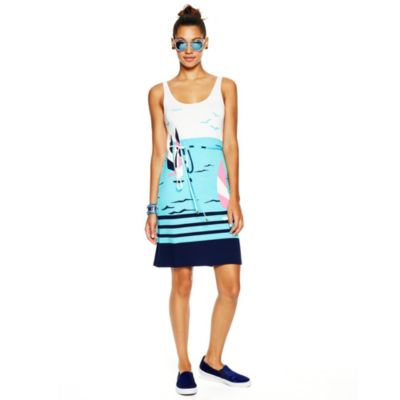 C Wonder Jersey Sunset Printed Tank Dress